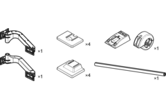 Set-charniere monoflat lin-x 1000 blanc  l.750-1100 mm h.2400-2980 mm 90kg