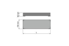 Chic line panier accessoire anthracite  l.60  l.280mm 