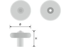 Bouton romantic 37mm imit.fer 