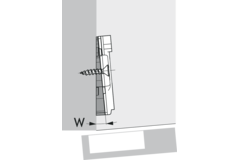 Adaptateur d'angle pour plaques de montage cruciformes, -5°