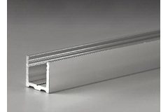 Zijprofiel voor vast glas l 3000mm alu mat