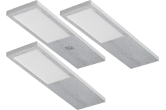 Streto Led alu set 3x4w 4000K-12V + convertermet S met schakelaar