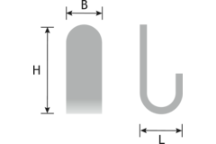 Porte-manteaux TOK L100 aluminium gris mousse