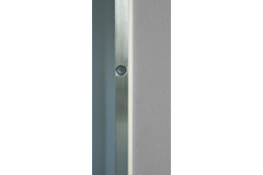 Eindprofiel rvs geborst.met pvc prof.10x10xl3000mm