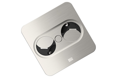 Twist2 carré inox d-nl-l 2 prises 