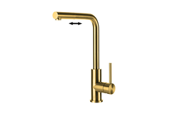 LR keukenkraan TWEED-GOLD uittrek L