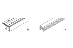 Hawa Combino 65 set rail 4000mm 