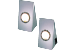 Omega set RVS 2x20W,12V+schakelaar