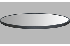 Spiegel rond d400mm+zwarte ring z/licht,z/verwarm.