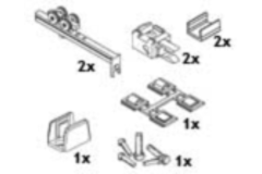 Garniture Hawa Clipo 36 GPK, pour 1 porte 