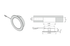 Led Emotion Chip 58 24V 2.5W noir 