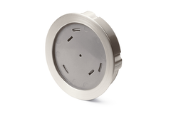 Poignée d'insertion Touch in Entraxe de perçages A 84 mm, aspect inox brossé
