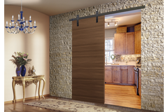 Casa set coulissant acier noir 100kg l.1800mm pour largeur de porte 750-900mm