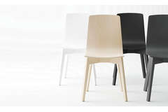 Dolce stoel hout antracietgelakt /hout antraciet