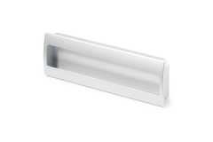 Poignée d'insertion Misnia, entraxe de perçages 160, L 180 mm, B 54 mm, H 18.5 mm, aspect aluminium