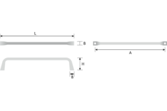 Greep ESTE BA160 L172 zamak mat zwart