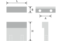 Knop Moka ba16 32x30x10 alu zwart