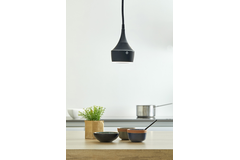 Mercury bloc prise 16a susp + lum 8W led noir mat 