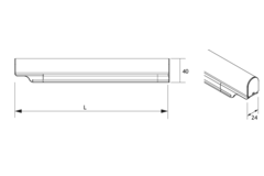 Led snite 13W 230V 4000K 871mm wit