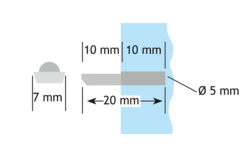 Schabdragers ijzer 5mm vernikkeld