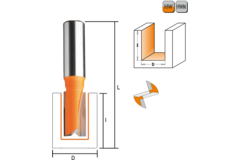 Rechte frees d=25 mm i=20 l=50 hw