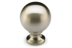 Bouton Bona, H 41 mm, ø 30 mm, aspect inox brossé