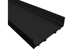 Greeplijst YAREN C- vorm voor decor strip zwart 5000mm