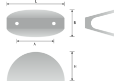 Poignée emojie ea64 l78 zamac chrome 