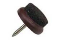 Meubelglijder met viltvlak 17mm bruin