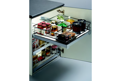 MC Line uittrekmand 45cm wit+hettich quadro ss 30k +hettich quadro ss 30kg+afstandhouders