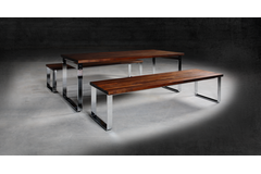 Pied u table libre chr. h=690mm/l=700mm  