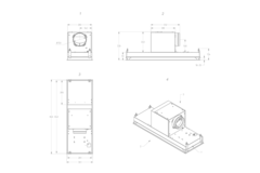Novy Mini Pureline 90 cm RVS afzonderlijke motor 84 cm