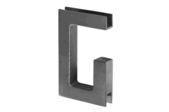 Schuifdeurgreep rechthoekig voor glas 10mm rvs