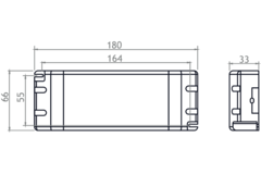 Led transfo 100W 180x66x33mm+9x distributeur 