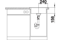 Blanco spoeltafel Dana 45 rvs