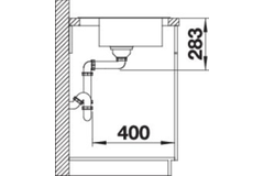 Blanco spoeltafel Dana 45 rvs