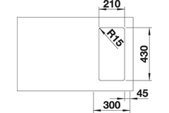Blanco spoeltafel andano 180-if