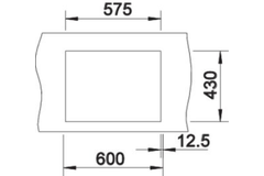 Blanco spoeltafel claron 340/180-if br man.