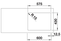 Blanco Solis 340/180-IF links manuele bediening