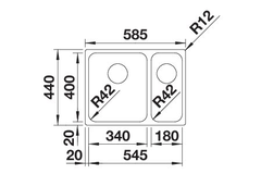 Blanco Solis 340/180-U bak links manueel