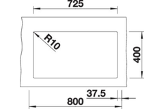 Blanco spoeltafel subline 350/350-u antraciet man.