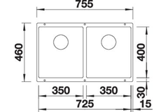 Subline spoeltafel 350/350-U zwart manueel