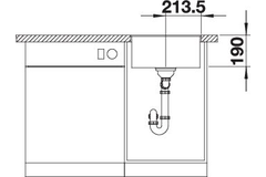 Blanco Subline 400-F café manuele bediening