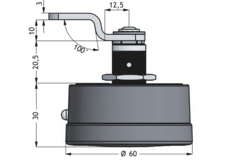 Dial Lock 60 Fix Code zwart links/rechts z0001