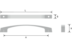 Greep hero ijzerkleur ba 160mm