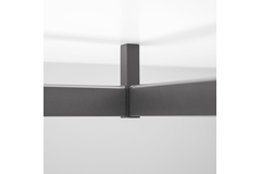 Kastbaar rechth. linear alu zwart 10x30x2500mm met plastic profiel