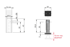 Compensateur pour soccles rekord tech 10mm cc32 