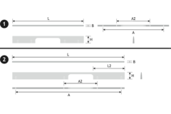 Greep PEAK BA192-160 L250 aluminium rvs-look