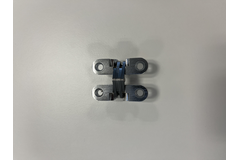 Onzichtbaar scharnier 43.7x12.4mm nikkel geborsteld