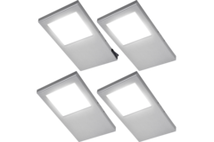 Tadeo XL led-Set 4 x 5.4w 12V 4000K RVS+schakelaar